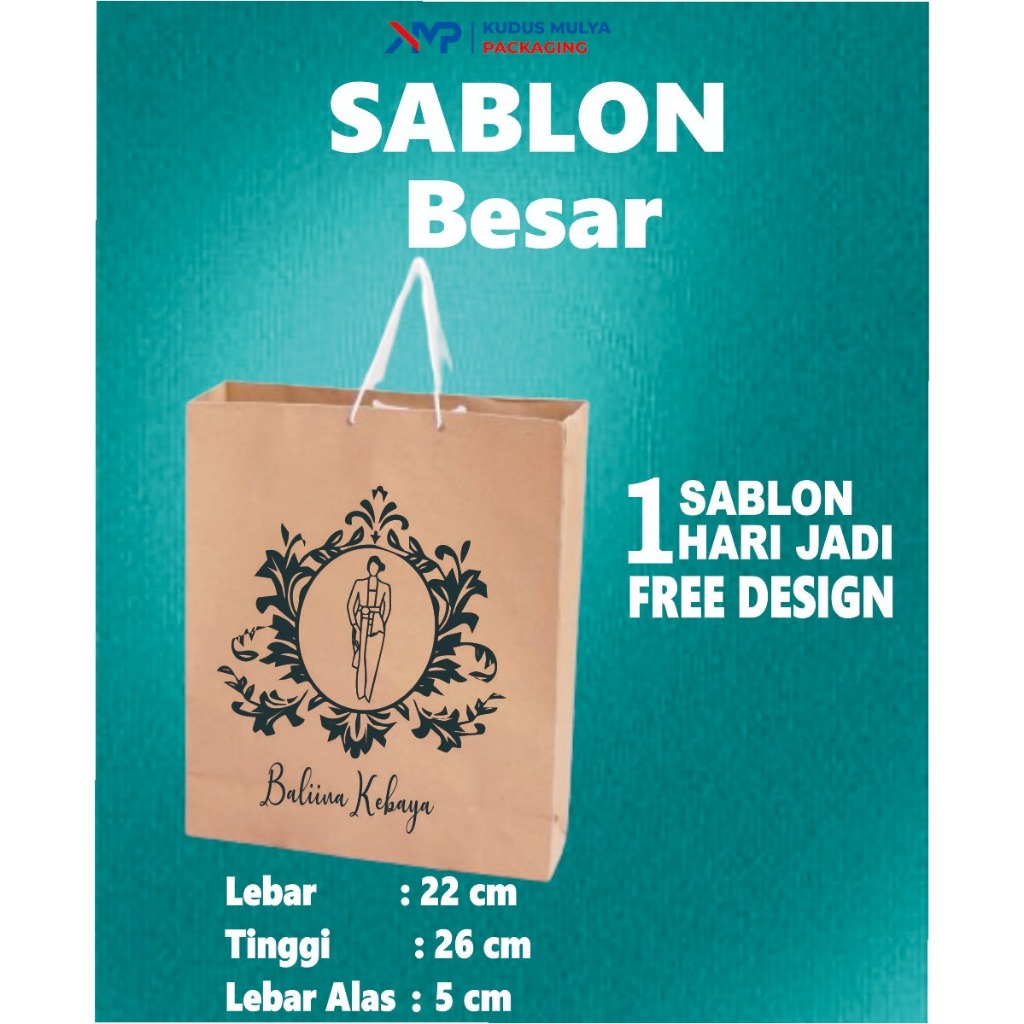

PAPERBAG CUSTOM SABLON BESAR - PAPER BAG SABLON 21 X 25 X 5 - PAPER BAG PERNIKAHAN - PAPER BAG SOUVENIR - PAPER BAG KADO