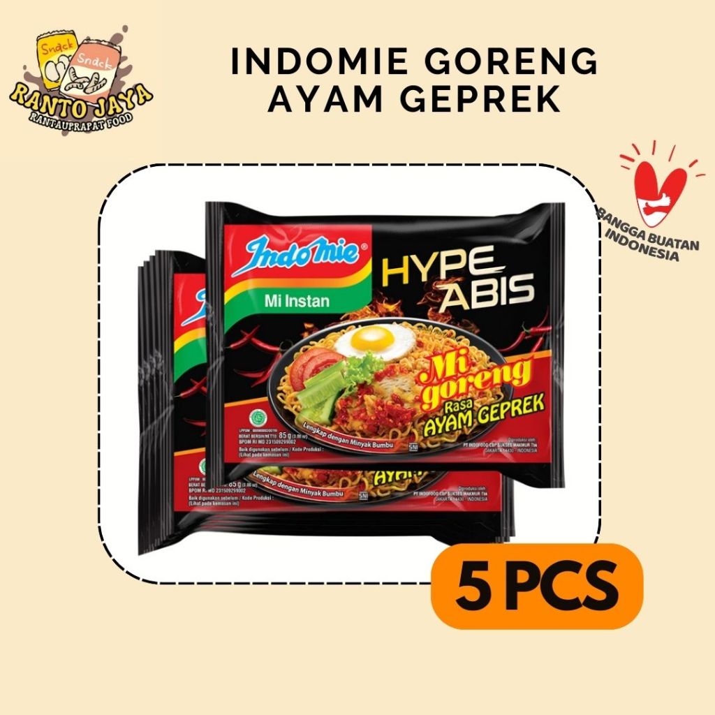 

5 PCS INDOMIE GORENG AYAM GEPREK @85GR