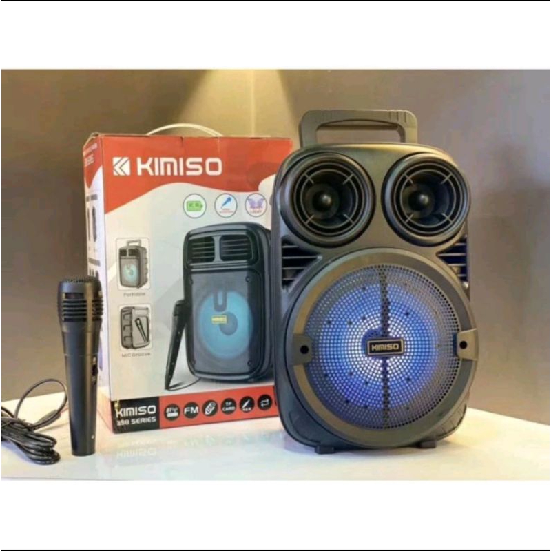 Speaker bluetooth KIMISO karaoke+mic portabele wireless Speaker MKC-3381 Super Full BASS