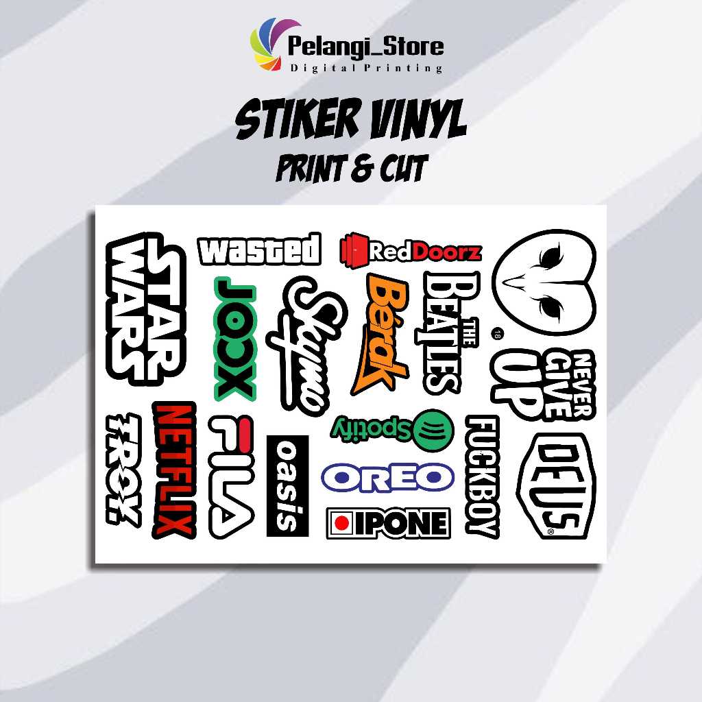 

STICKER LOGO BRAND AESTHETIC UNTUK LAPTOP CASE TUMBLER HP HELM MOTOR UKURAN 5 CM PER STIKER - 2