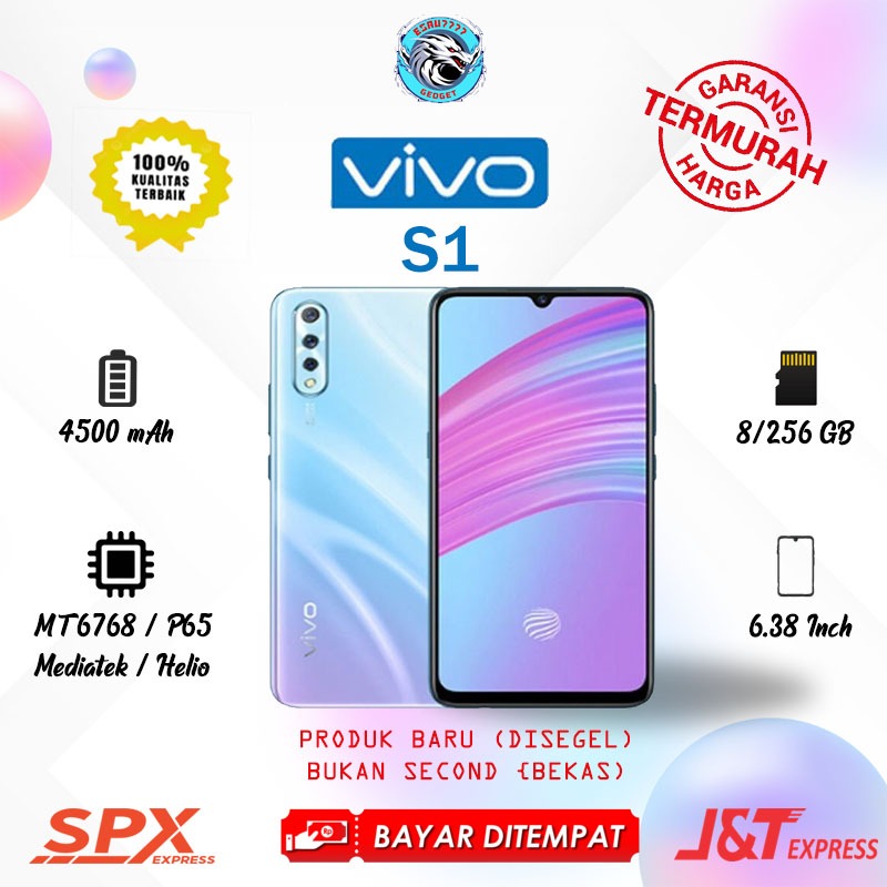 hp Vivo S1 ram 8/256 GB 5G LTE Smartphone GARANSI 1 TAHUN