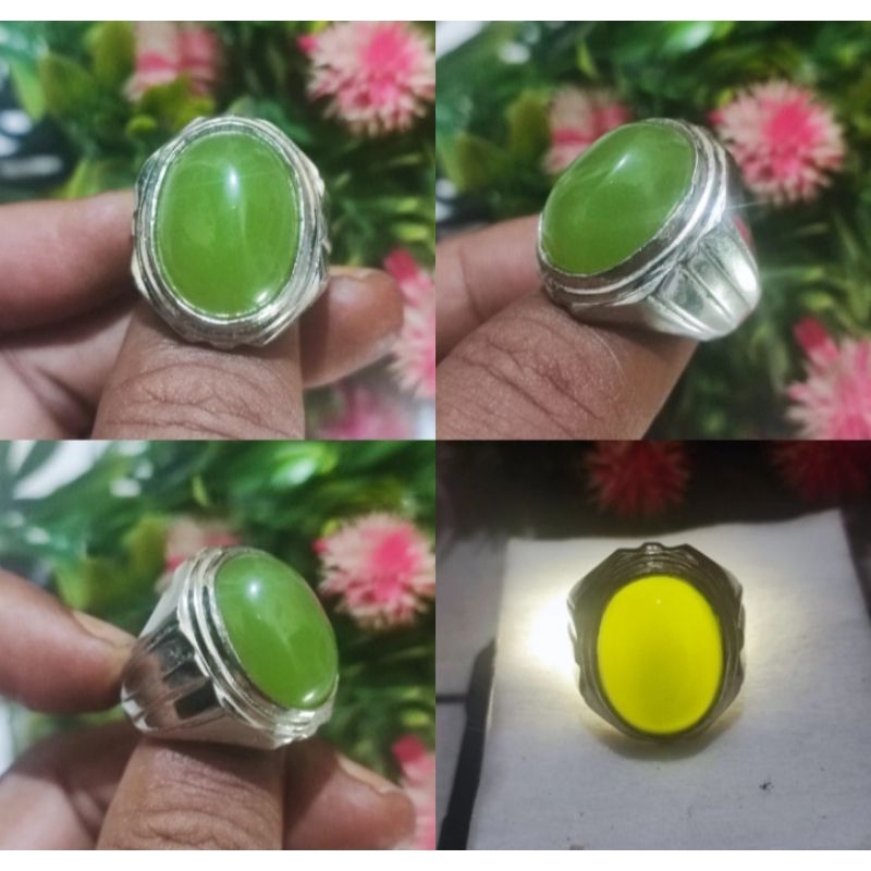 Cincin batu sungai dareh natural ring alpaka super