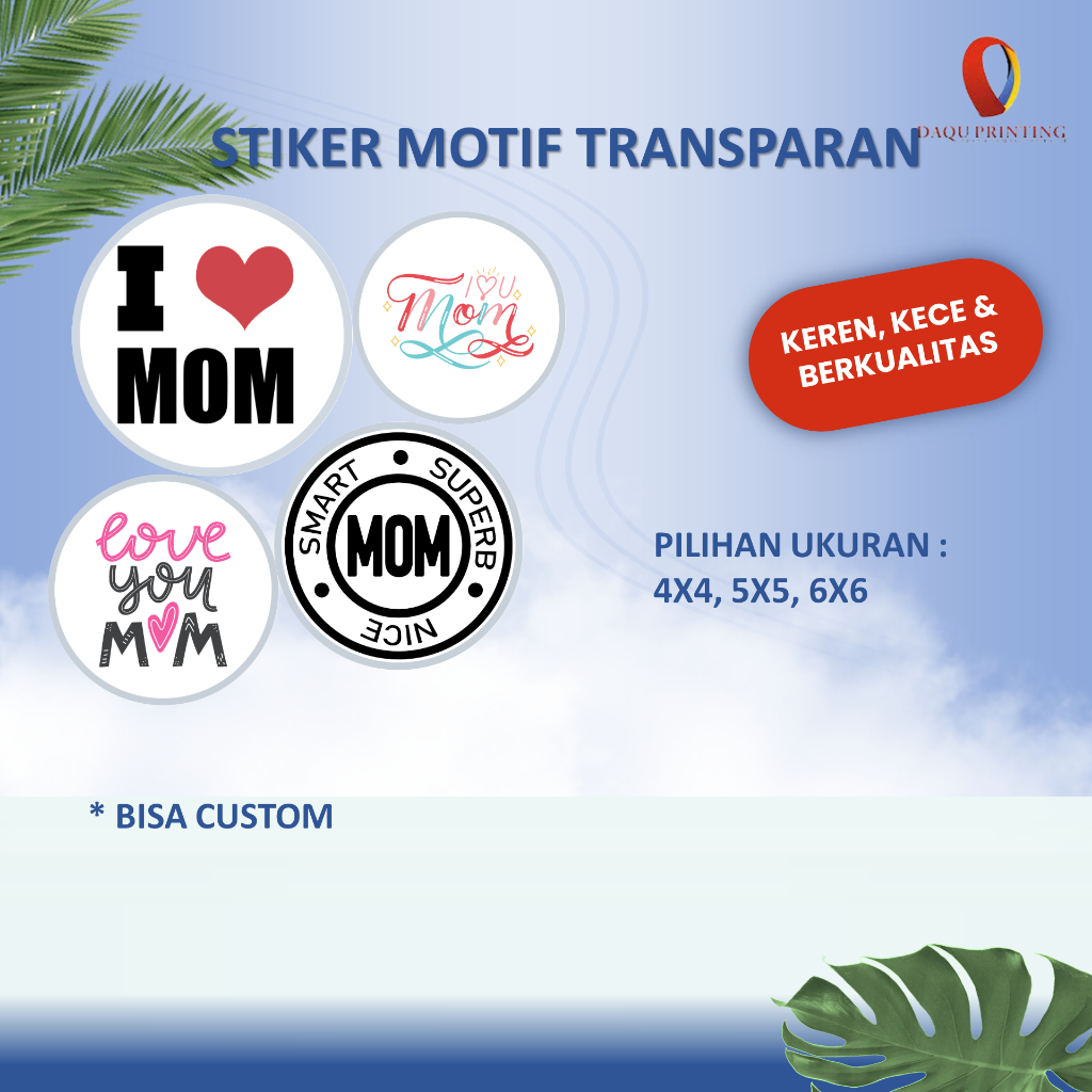 

Stiker motif Transparan/Tembus Pandang / stiker bulat Transparan / stiker aestethic