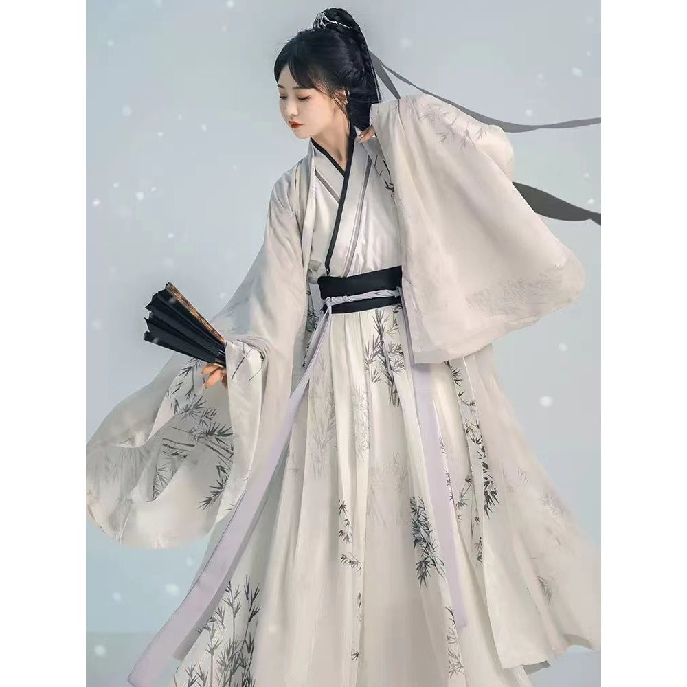 Han Yu Kui Song Dynasty Original Hanfu Cross collar Men's and Women's Full waist Robe Skirt Super Im