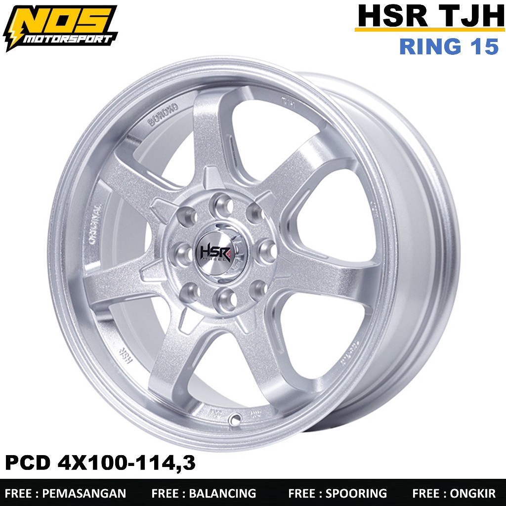 Pelek mobil avanza te37 hsr tjh r15 lubang 4 lebar 6,5 et 42 silver,bronze,putih