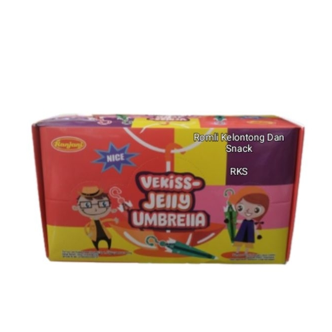 

Ranjani Jelly Umbrella Permen Jeli Rasa Buah 1 Pak isi 30 Pcs 10gr Bentuk Payung