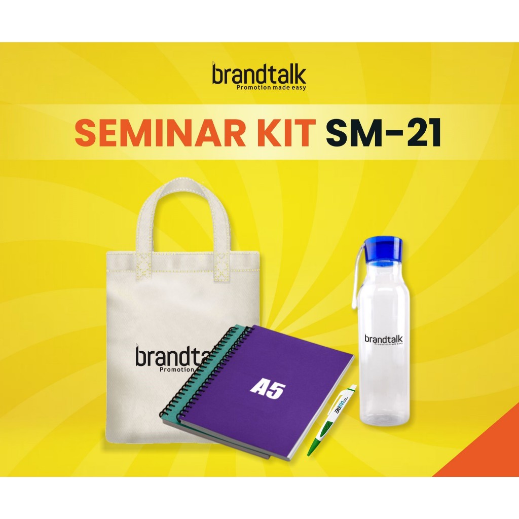 

Tas Canvas, Tumbler Colada, Notebook Spiral A5, Pulpen Sablon - Paket Custom Seminar Kit Isi 3 - SM21