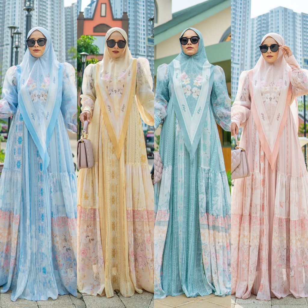 ORIGINAL Gamis Syari MAYOZA Set Syar'i by Rhyn  ORI Eldeena  - Eldeena REALPIC  Umroh COD Terbaru