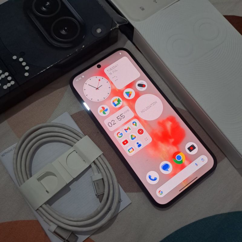 Nothing Phone 2a Black 8/128 Fullset Bea Cukai