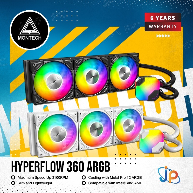 Montech Hyperflow 360 ARGB - CPU AIO Liquid Cooler Fan 360mm