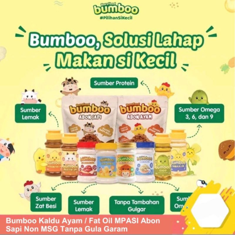 

Bumboo Kaldu / Fat Oil Mpasi Abon Ayam dan Sapi Non MSG Tanpa Gula dan Garam