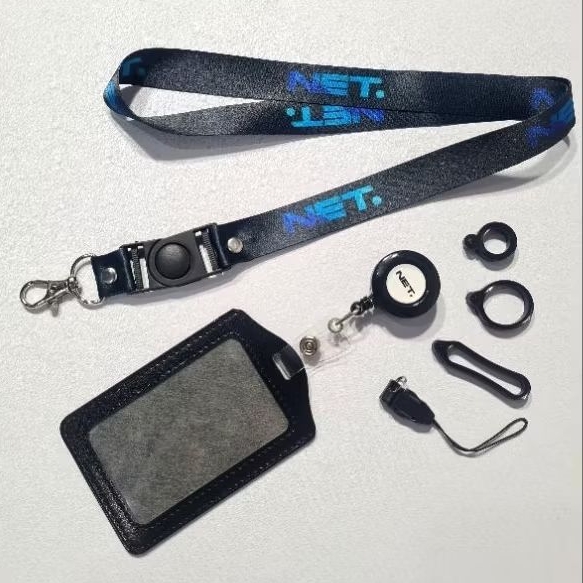 Lanyard NET TV | custom logo | print lanyard - gantungan hp - holder - yoyo logo - premium