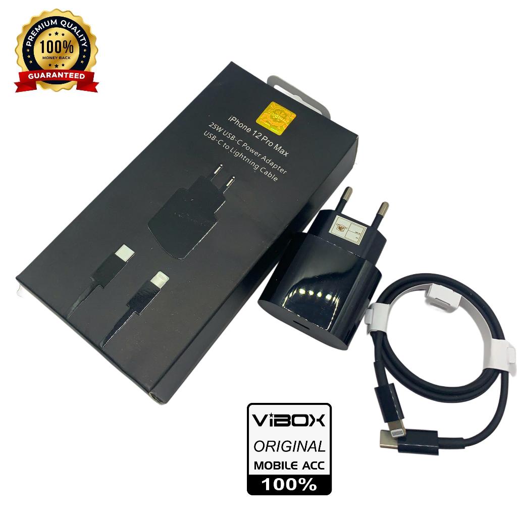 CHARGER VIBOX 25W ALL BLACK USB C TO LIGHTING CABLE CHARGER VIBOX io5 BY SMOLL