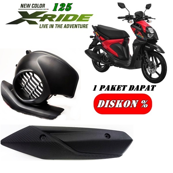 Cover Fan x-ride 125 Tutup Kipas 125 X-ride + Pelindung Knalpot tameng Knalpot Motor X - Ride 125