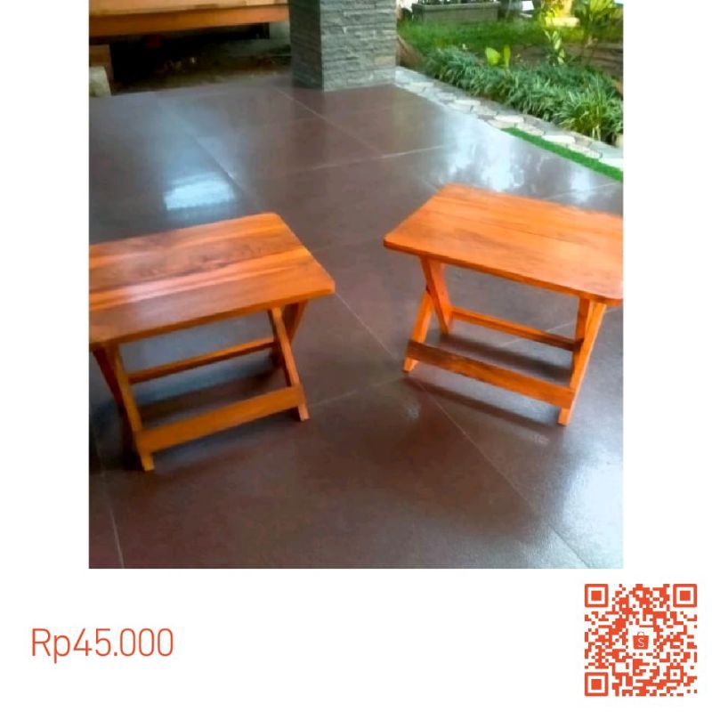 meja lipat kayu jati