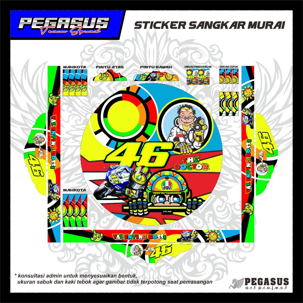 sticker decal kurung / sangkar murai no 2 custom