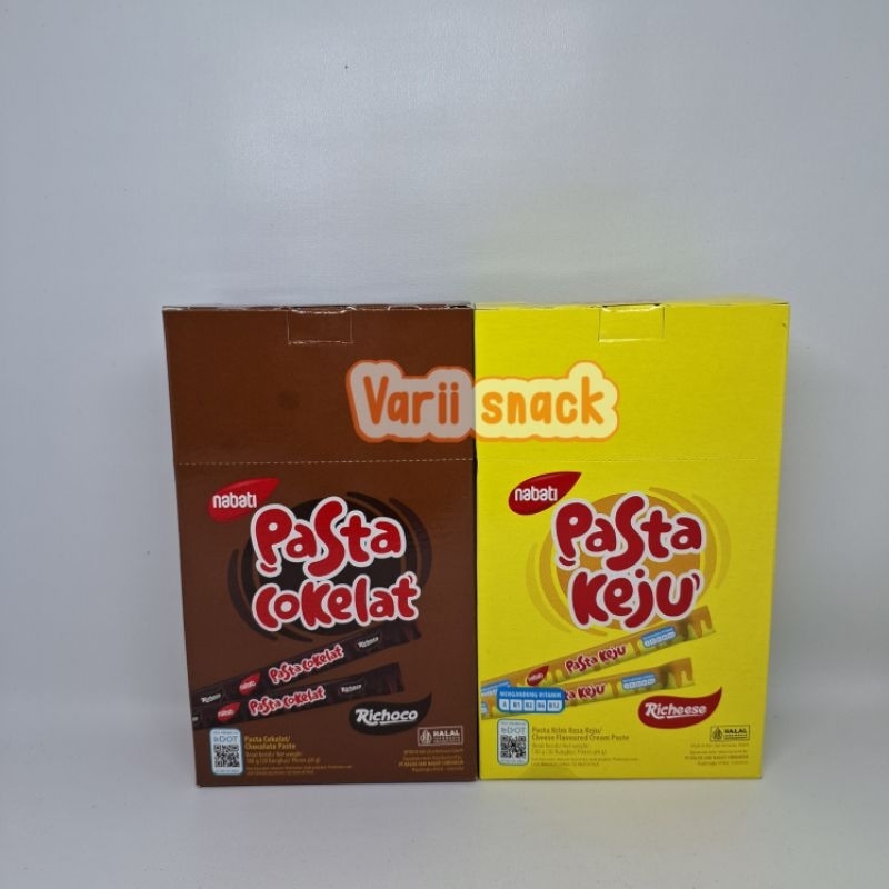 

Nabati Pasta Keju Pasta Coklat 1 Box Isi 30 pcs