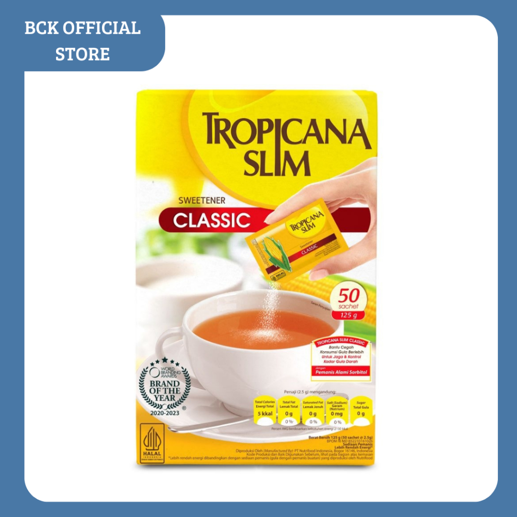 

Tropicana Slim Sweetener Classic 50x2.5gr (1Box)