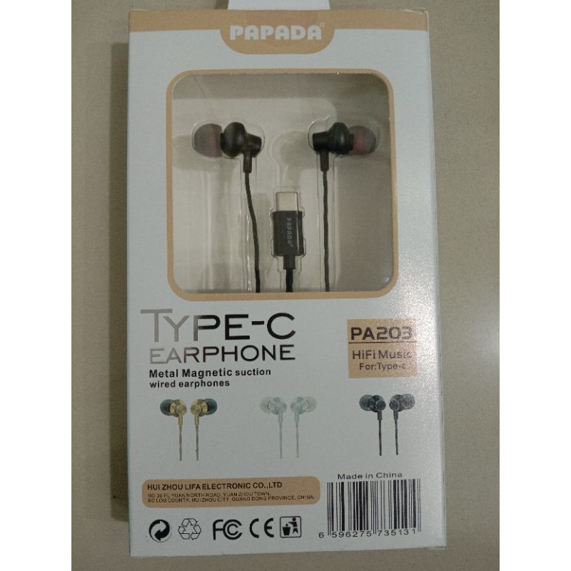 Papada earphone type-c pa203 bass