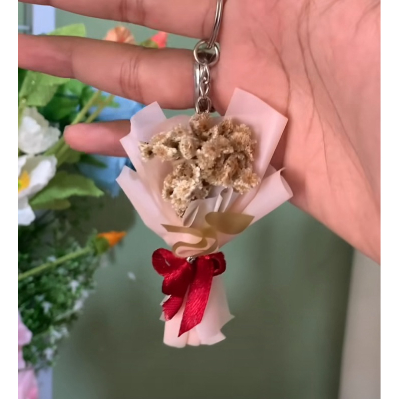Keychain Bouquet | Miniatur Gantungan Kunci Buket Bunga Mini