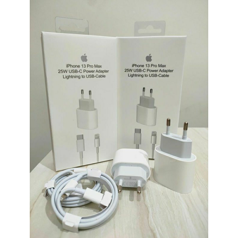 CHARGER CASAN 25WATT IPHONE 13 PRO MAX C TO LIGHTNING ORIGINAL FAST CHARGING USB C / KEPALA CASAN AD