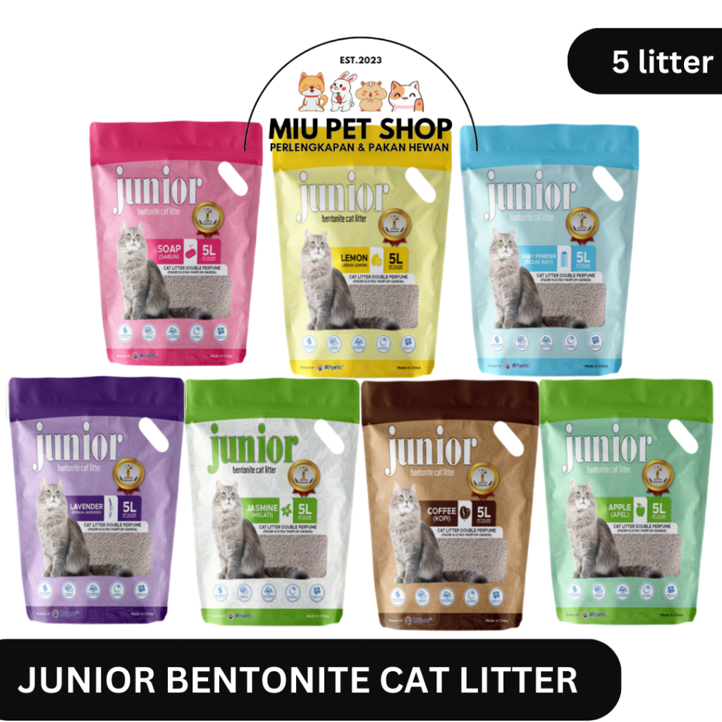 Pasir Kucing Junior Bentonite Cat Litter 5 Litter