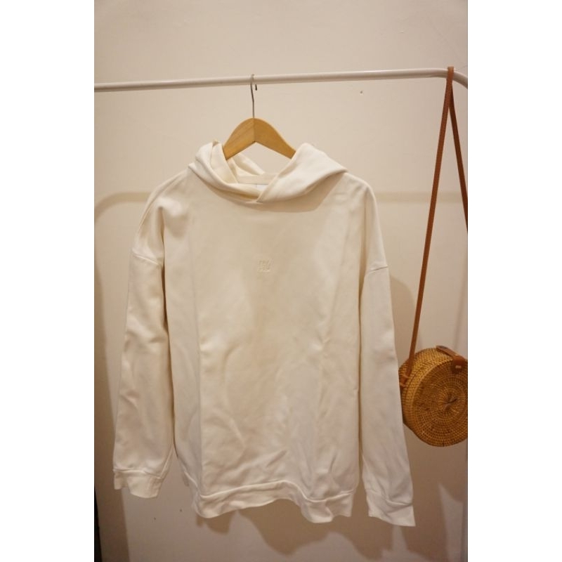 Zara White Oversize Hoodie