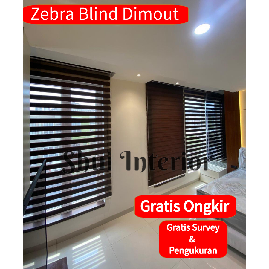 Zebra Blind Blackout ( 100% Gelap ) / Tirai Korea / Krey Gulung