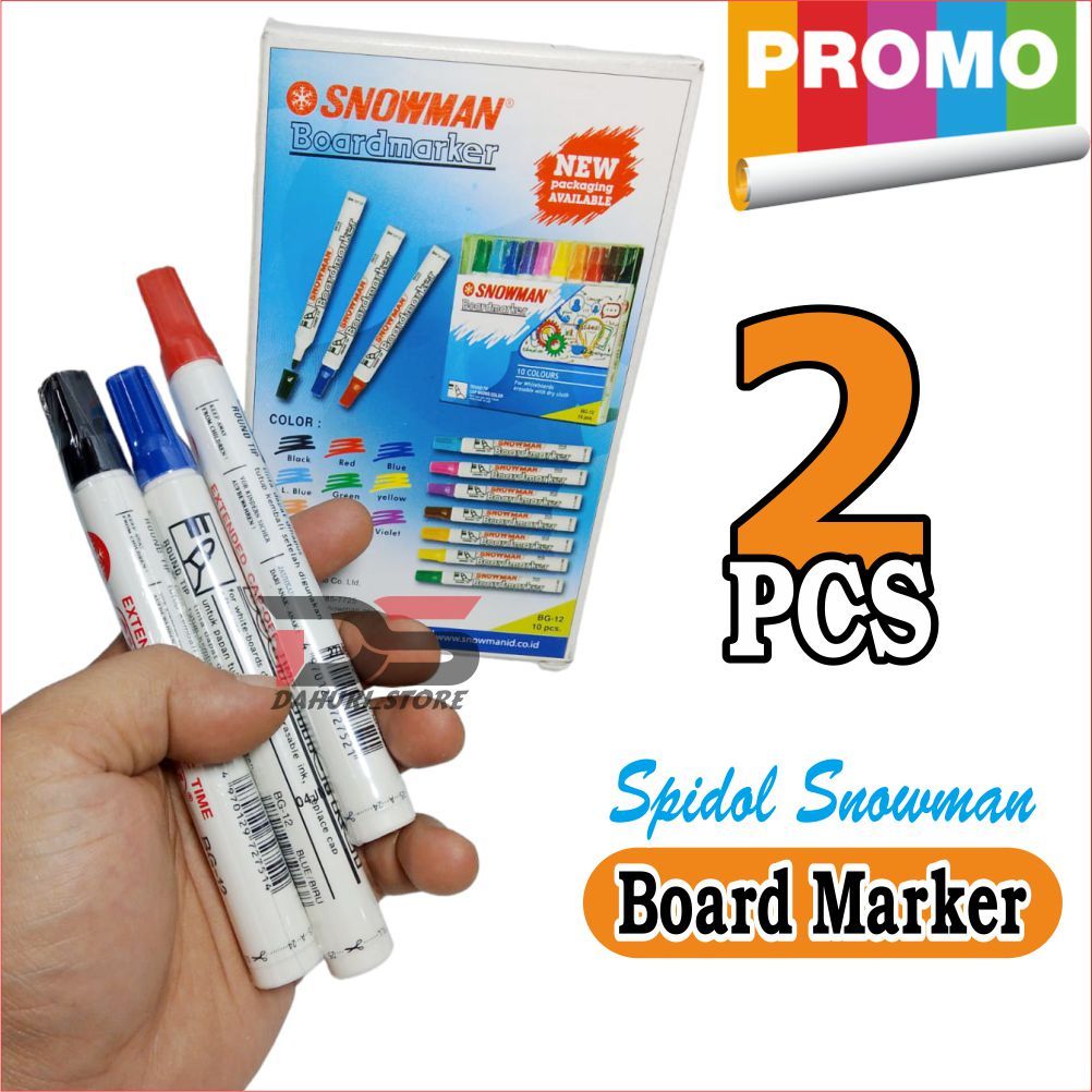 

Spidol Snowman Whiteboard / Whiteboard Marker Snowman BG-12 / Bg12 HARGA 2 PCS