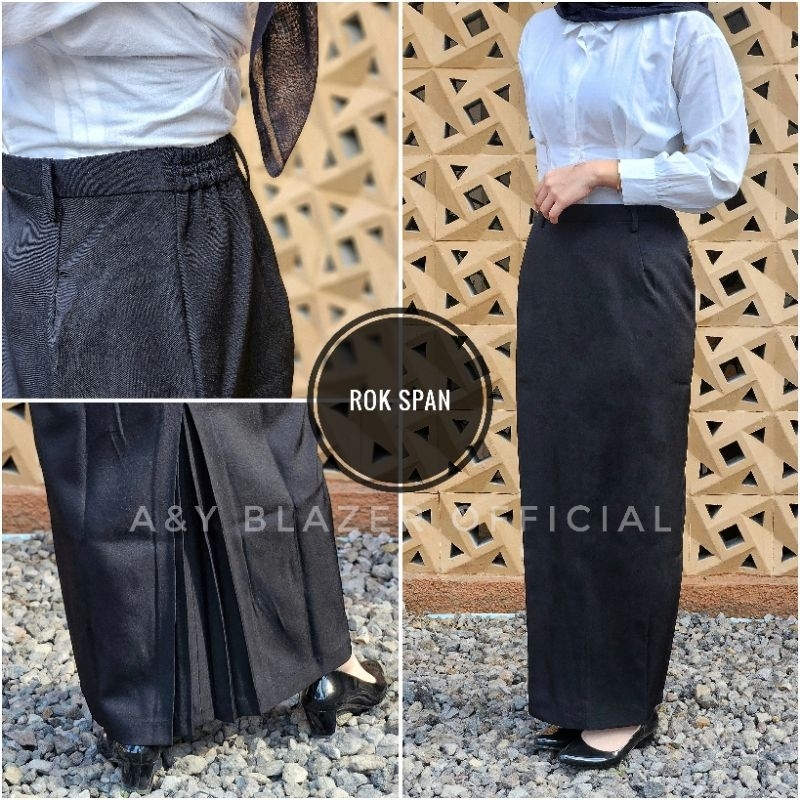 RB [021] BAWAHAN - Rok Dan Celana Formal Kerja Warna Hitam Premium Rok Dan Celana Kerja Guru Pegawai