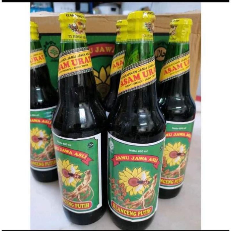 

((ASAM URAT)) JAMU KLANCENG PUTIH MANIS/PAHIT KEMASAN BOTOL PLASTIK 600ML ASLI MANJUR