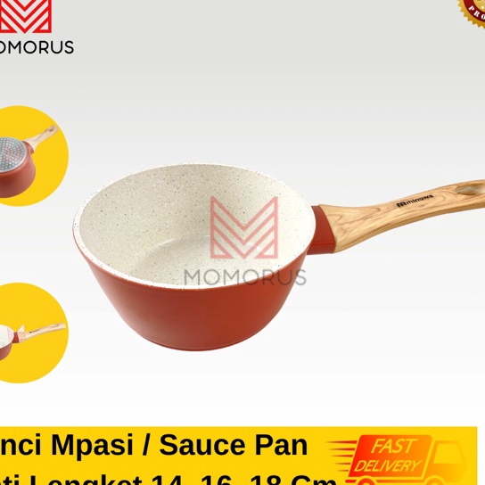 Eksklusif Minowa Panci Mpasi Panci Susu Bayi Anti Lengket Milk Pot Mpasi Wajan Panci Mpasi Cookware 