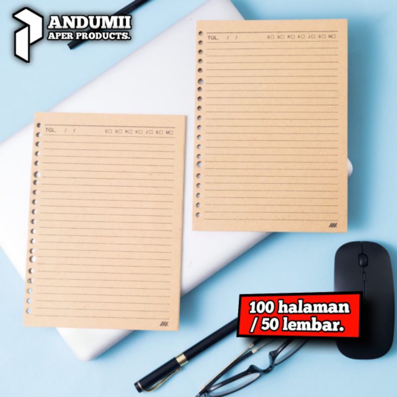 

Loose Leaf B5 Kertas Binder Kertas Refill