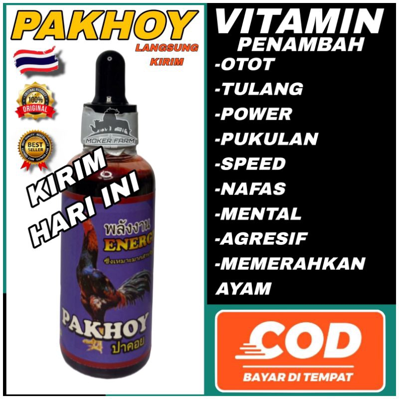 Vitamin ayam import PAKHOY ENERGI memperpanjang nafas dan menambah akurasi pukul