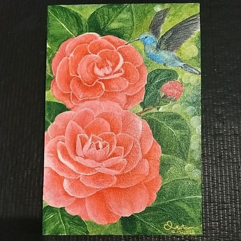 lukisan kanvas acrylic tangan bukan print