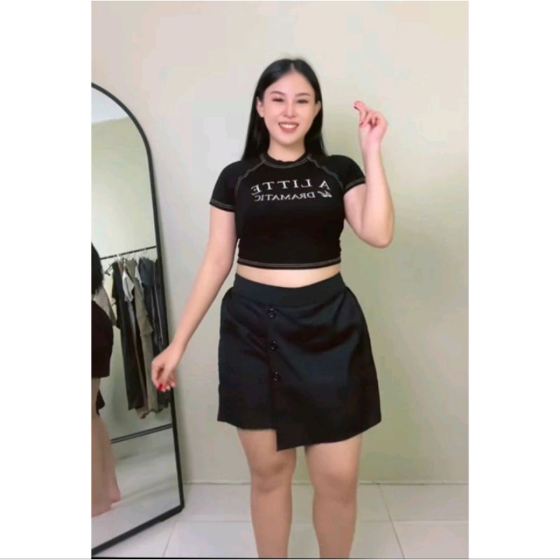 KOREA MINI SKIRT JUMBO -Rok Celana Pendek Wanita Terbaru- Mini Skirt Style Korea Jumbo Santai