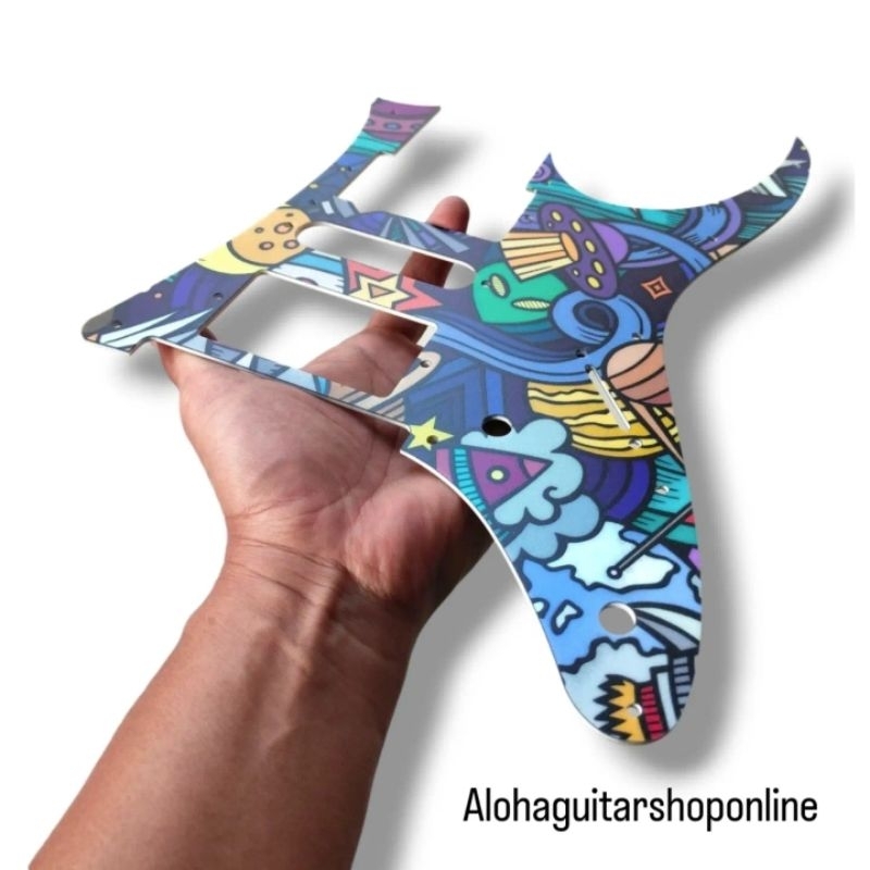 Custom Pickguard Ibanez RG space Doodle Art