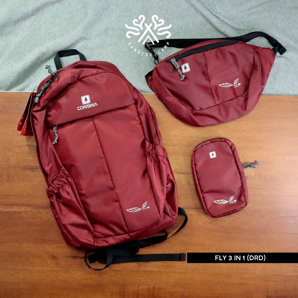 FLY 20 - TAS SEKOLAH CONSINA BELI 1 DAPAT 3 - TAS MAROON
