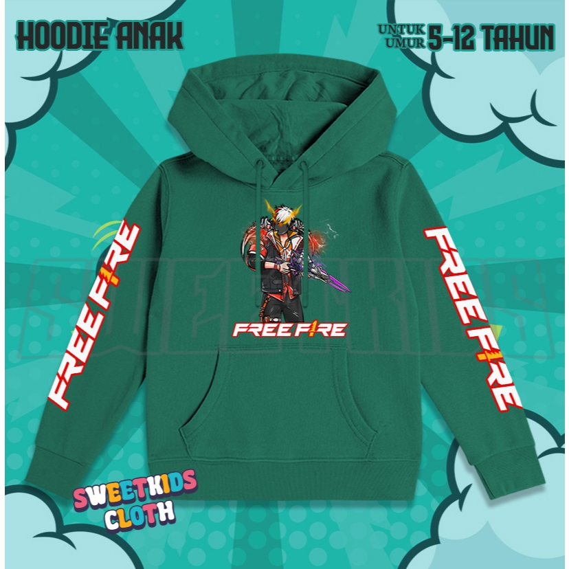 Hoodie Anak FF Free Fire Char Evo Gun M1887 SG 2 Juta  / Jaket Anak FF Evo Gun SG 2Juta M1887 Free F