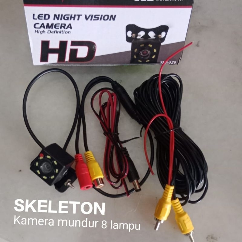Kamera belakang/ mundur/ Parkir SKELETON 8 Lampu LED
