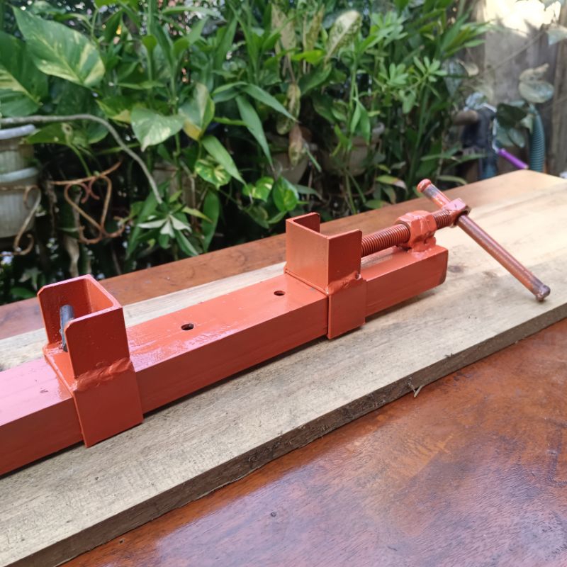 klem kayu pres kayu besi UNP/kanal panjang 100 cm-120cm