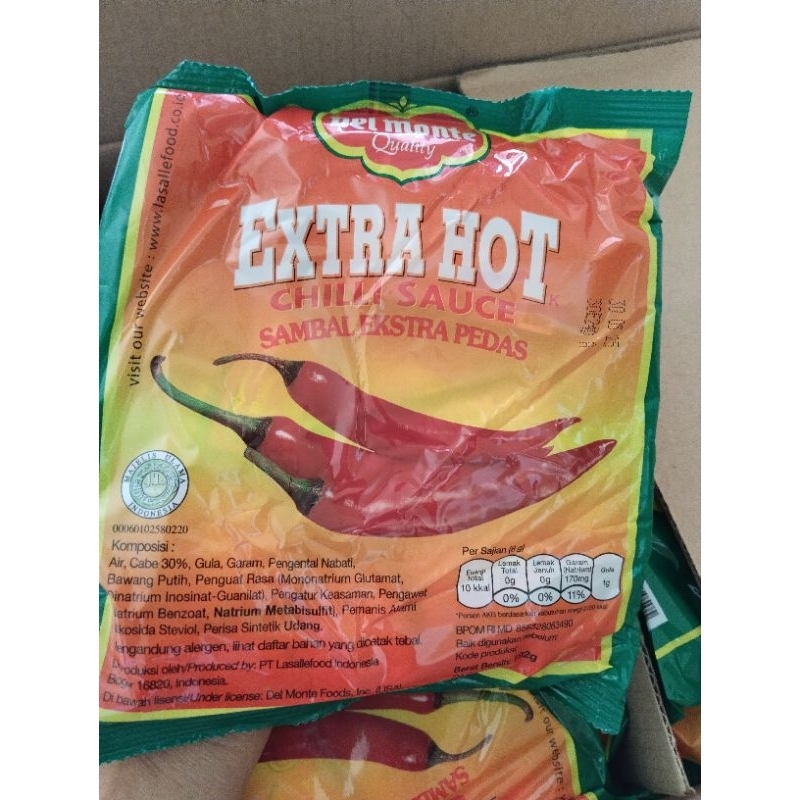 

DEL MONTE SAOS SAMBAL EXTRA HOT ISI 24 SACHET