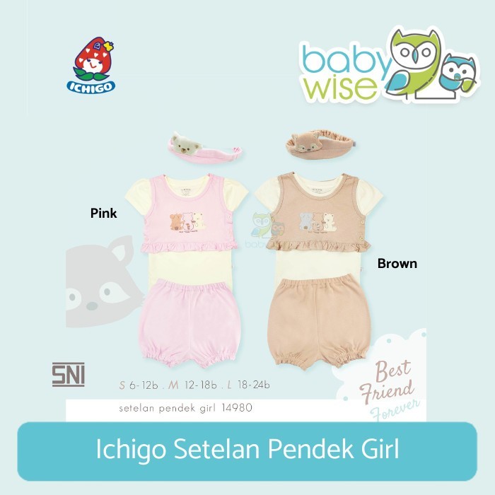 Ichigo Setelan Girl + Bando - Setelan Anak Perempuan