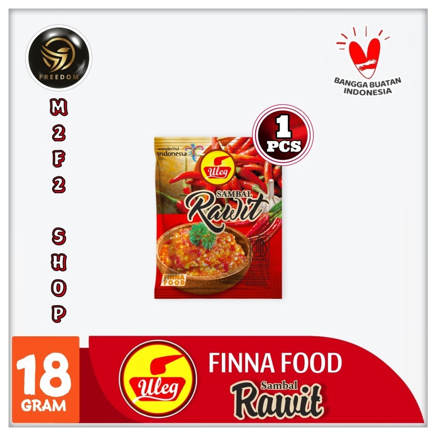 

Finna Food Uleg Sambal Rawit Sachet - 18 gr (Kemasan Satuan)