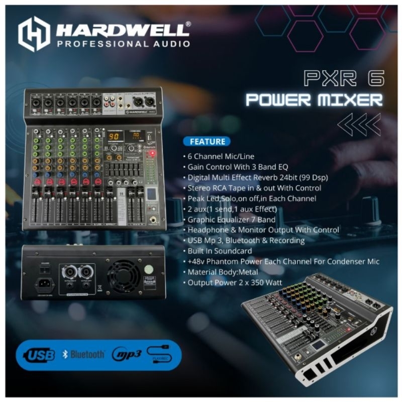 Power Mixer Hardwell PXR 6 Original Power Mixer 6 Channel