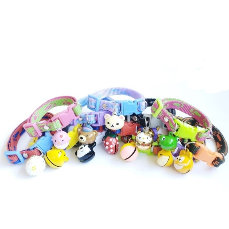 Kalung kucing lonceng motif kartun bunyi lonceng nyaring