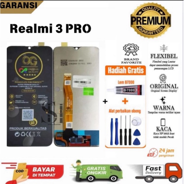 LCD TOUCHSCREEN REALME 3 PRO FULLSET ORIGINAL