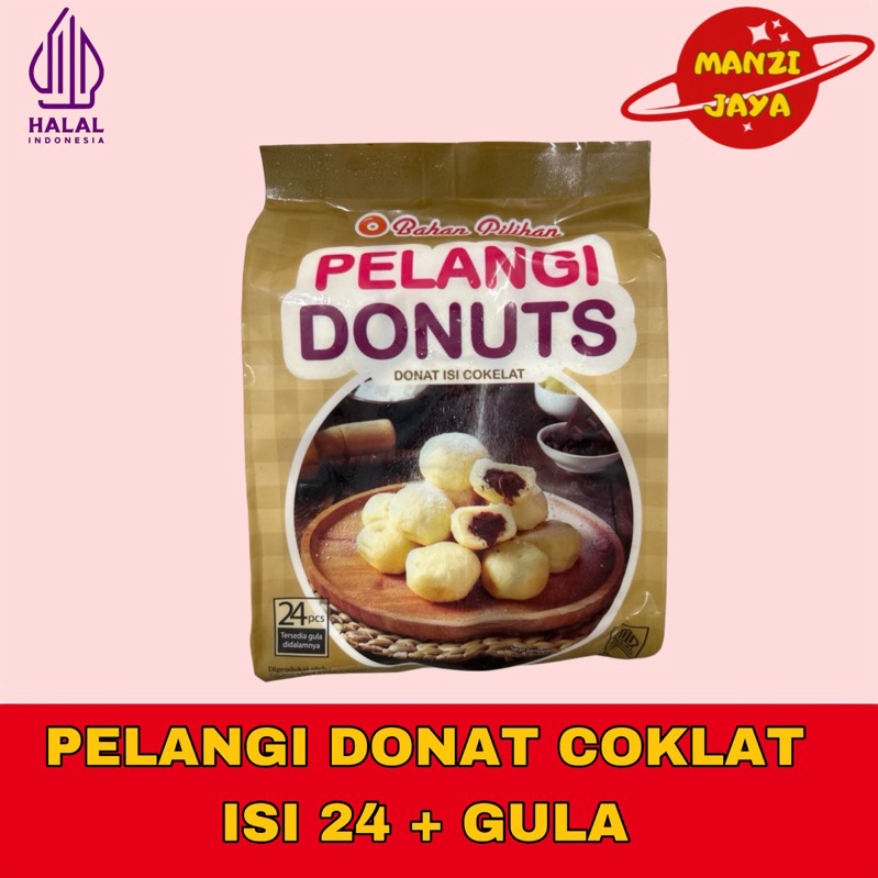 

PELANGI Donat Coklat Isi 24 + Gula 480gr