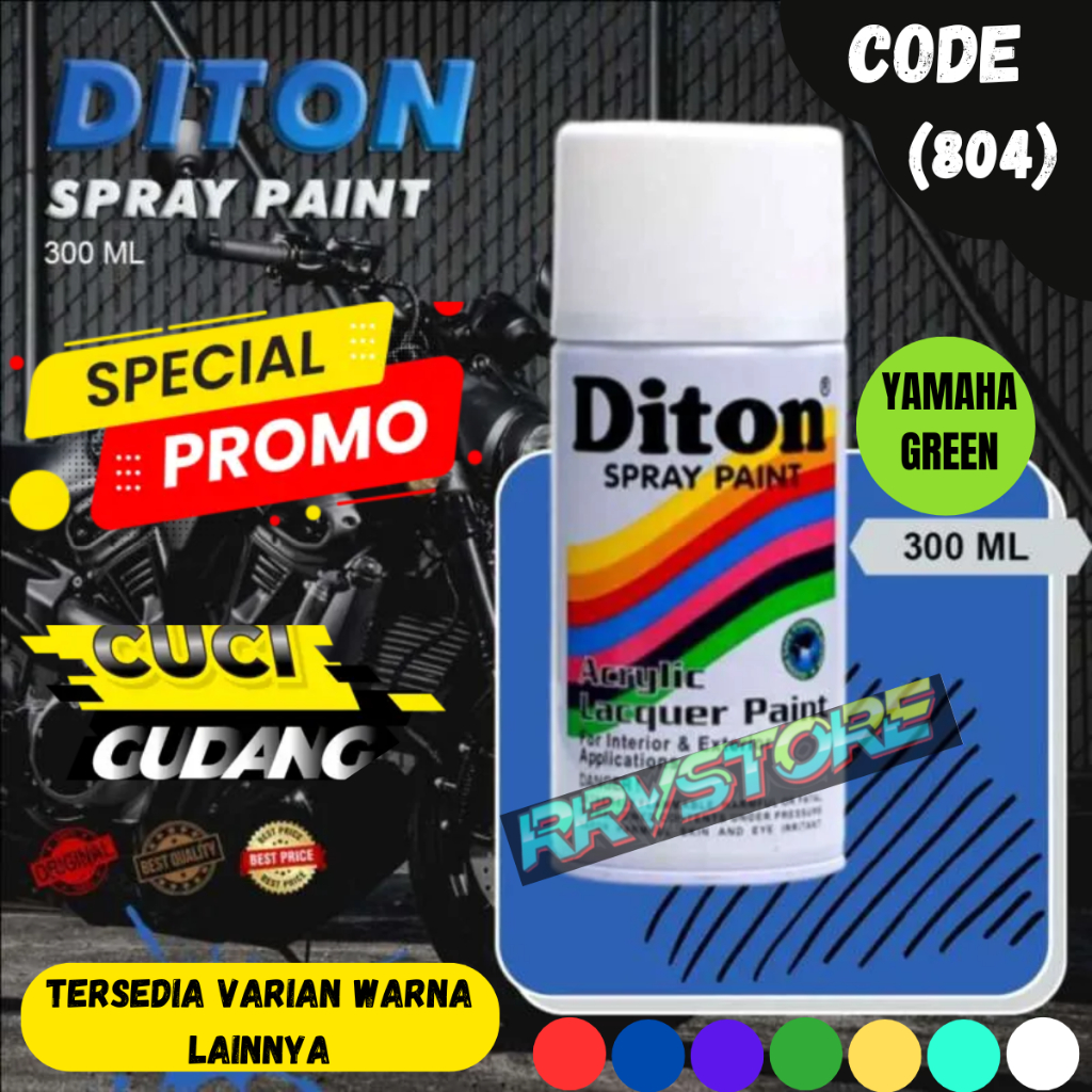 CAT SEMPROT DITON YAMAHA GREEN  (804) 300cc CAT DITON WARNA HIJAU YAMAHA 300cc