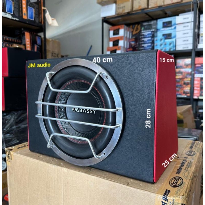 Speaker SUBWOOFER 10inch (PASIVE)BOX + Speaker  EMBASSY ES-1044 N Doble Coil Max 500 Watt (Universal